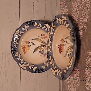 Vintage | Certified International "Flora" Soup & Salad Set